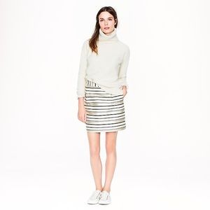 J. Crew Gold-stripe mini skirt